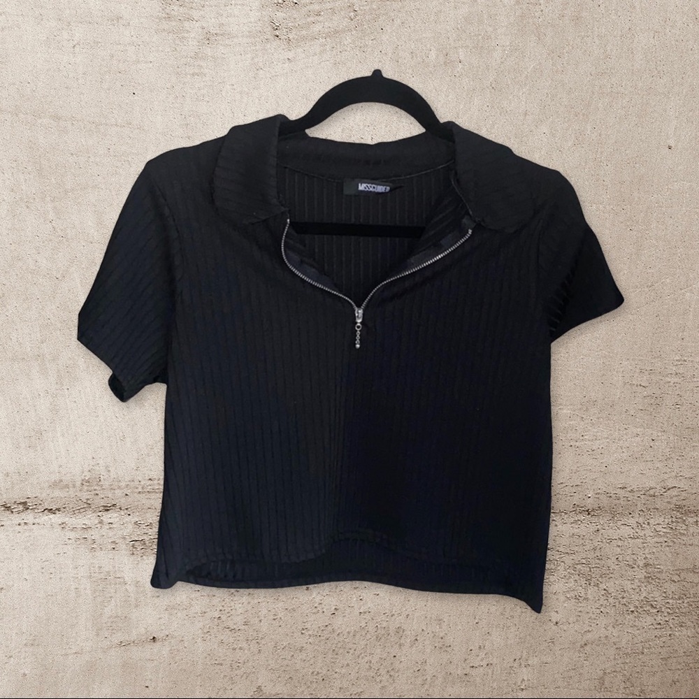 Crop ribbed top